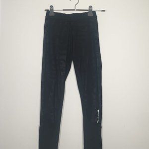 Reebok Shiny Embossed Black Tights XS
